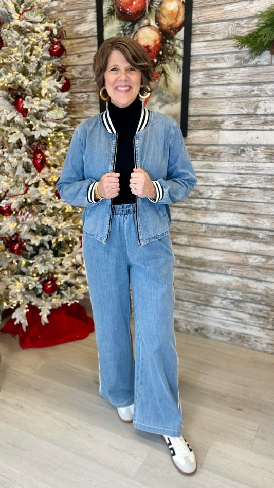 Althea Denim Stripe Jacket