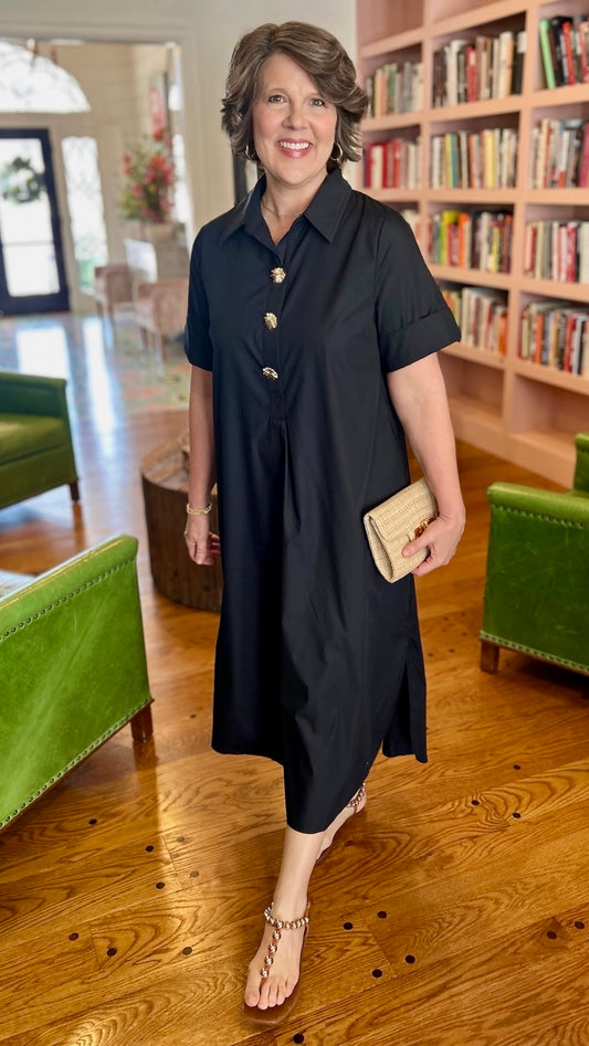 Makenna Midi Dress - Black