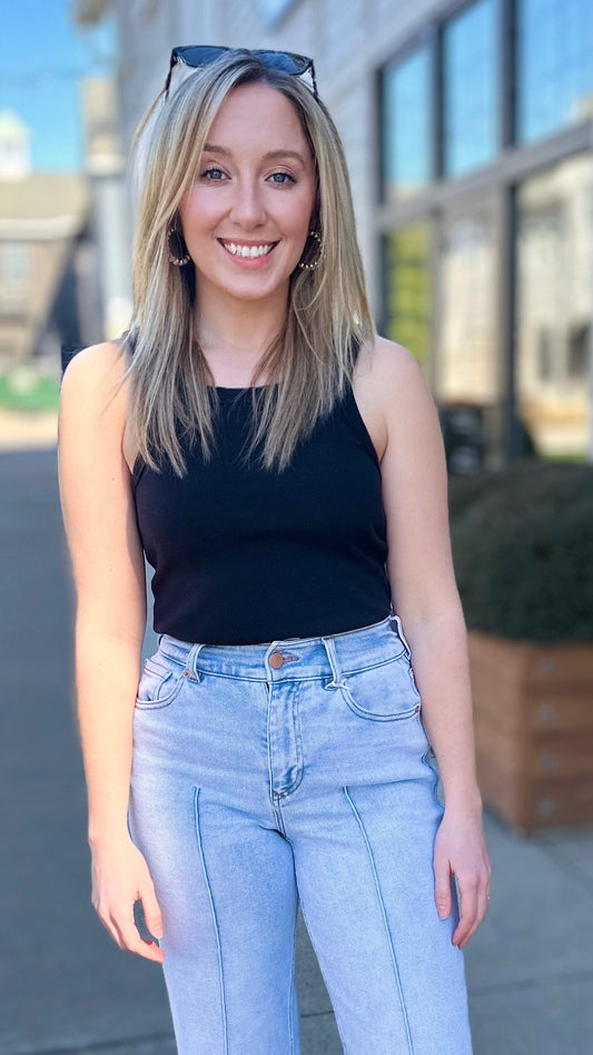 Dear John Tamia Halter Neck Tank - Black