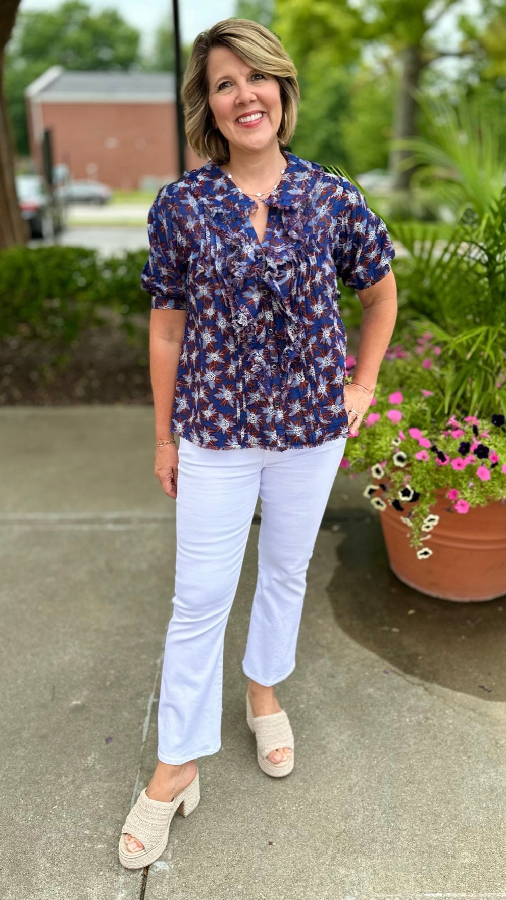 Ivy Jane American Dream Ruffled Button Up