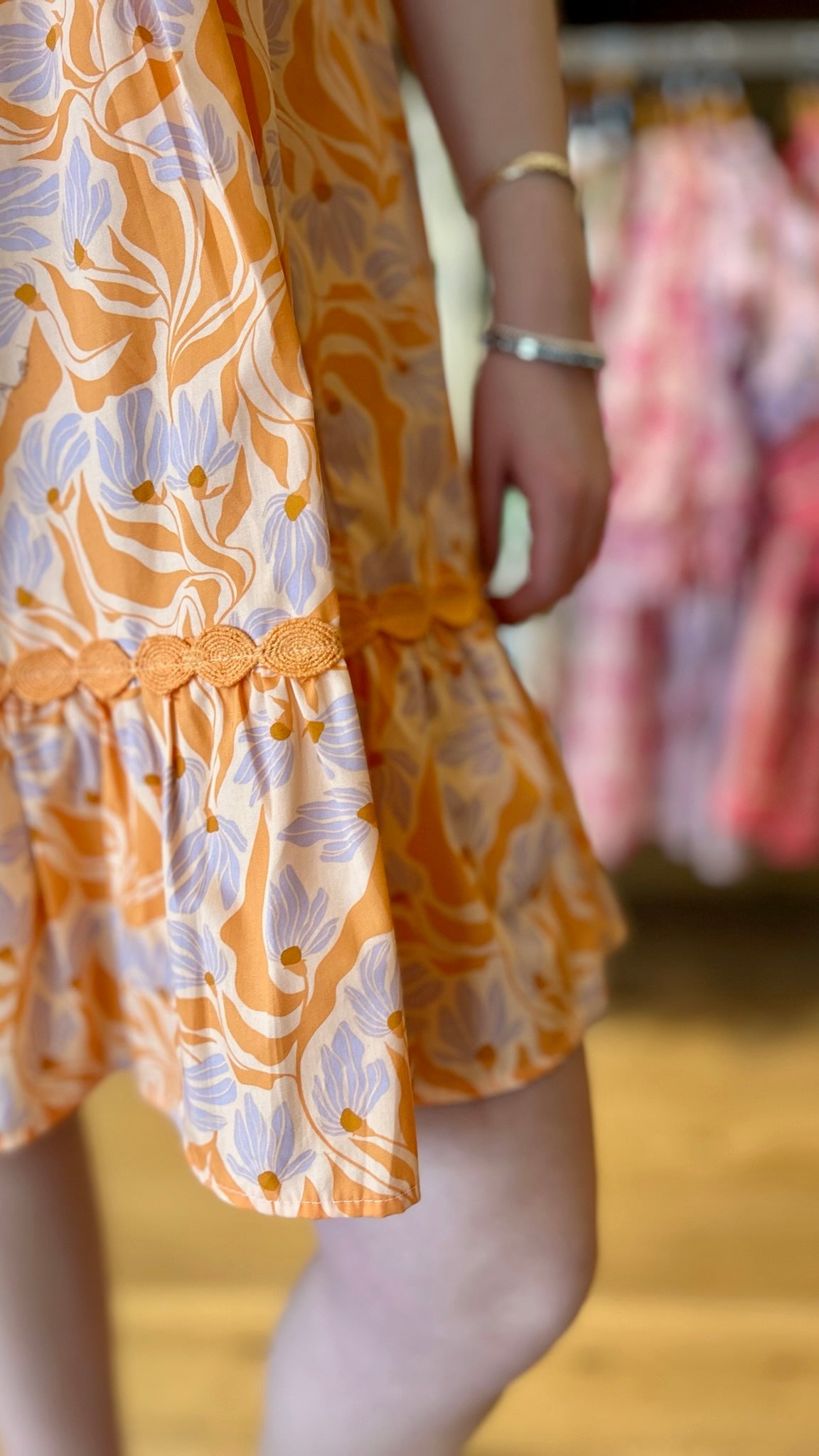 Uncle Frank Wind Dance Dress - Tangerine