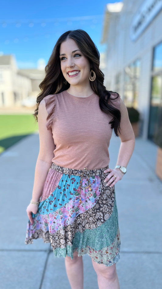 Another Love Flutter Sleeve North Tee - Warm Sand