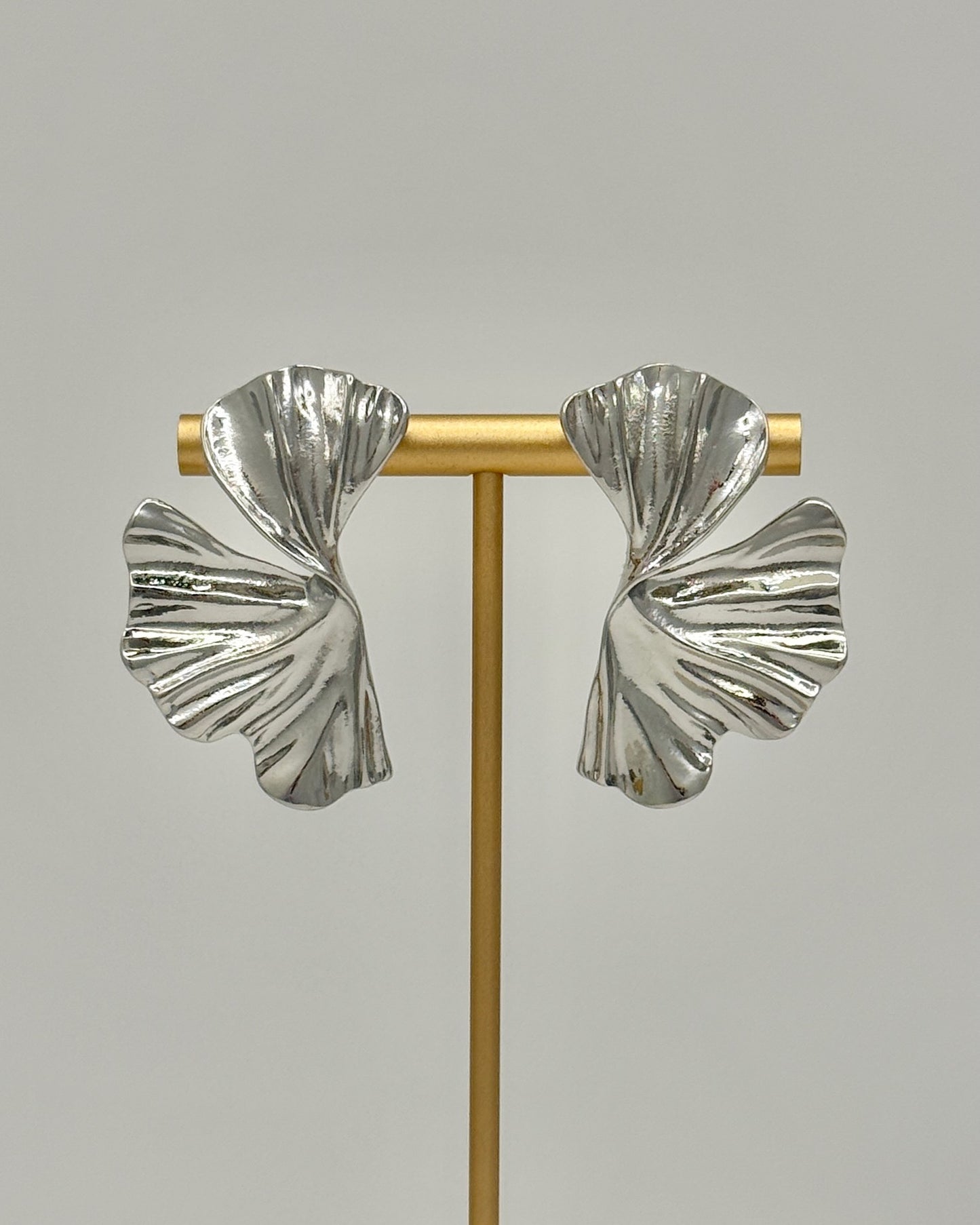 Silver Fan Earrings