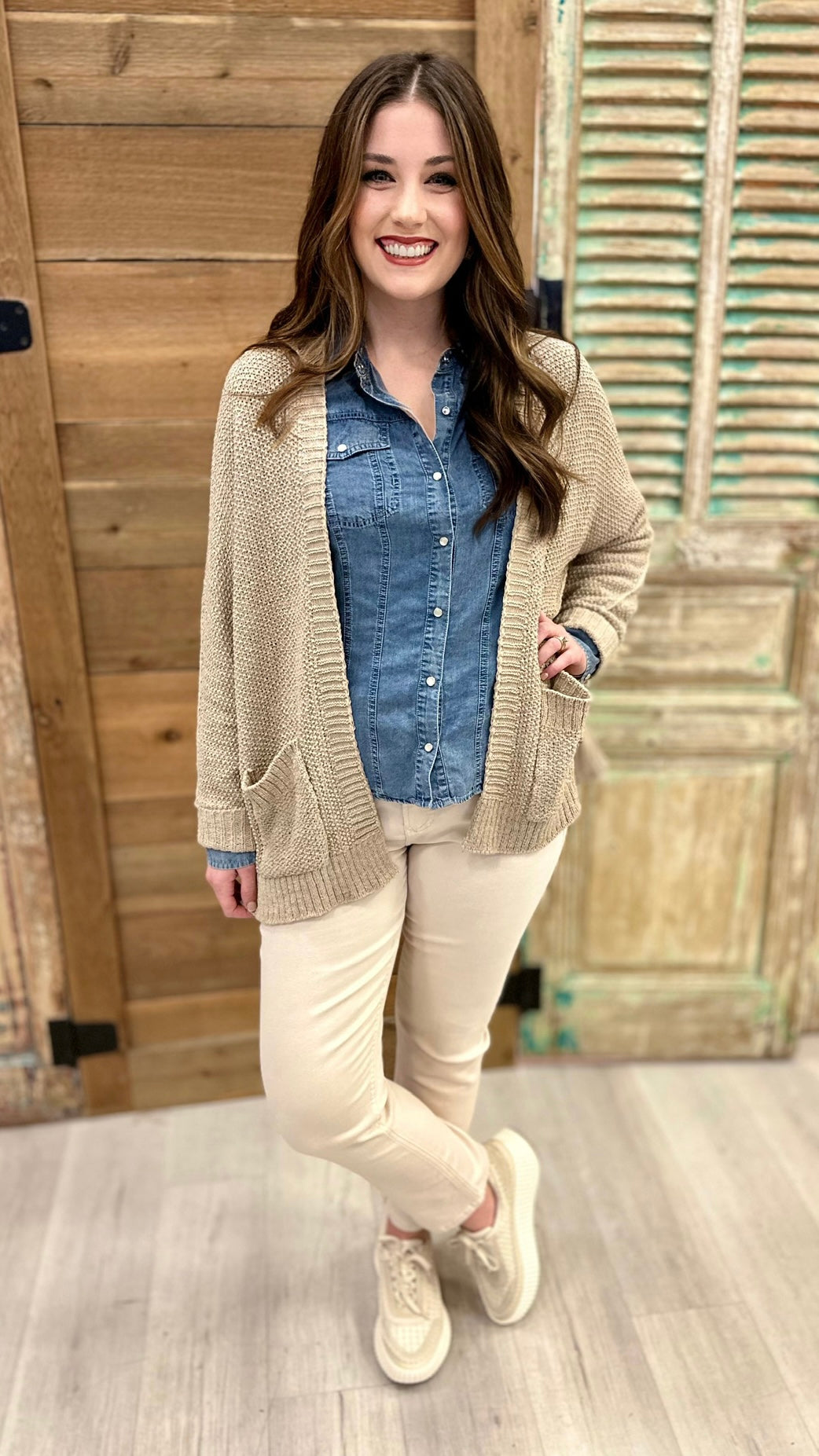 Dear John Delilah Denim Snap Button Top