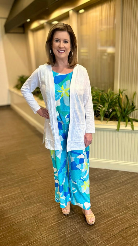 White Cotton Cardigan