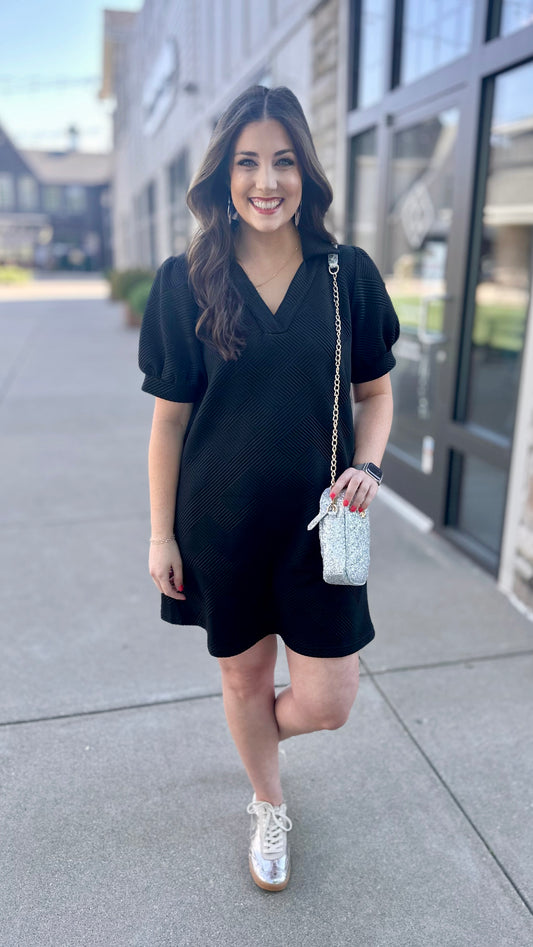 Little Black Quilted Dress