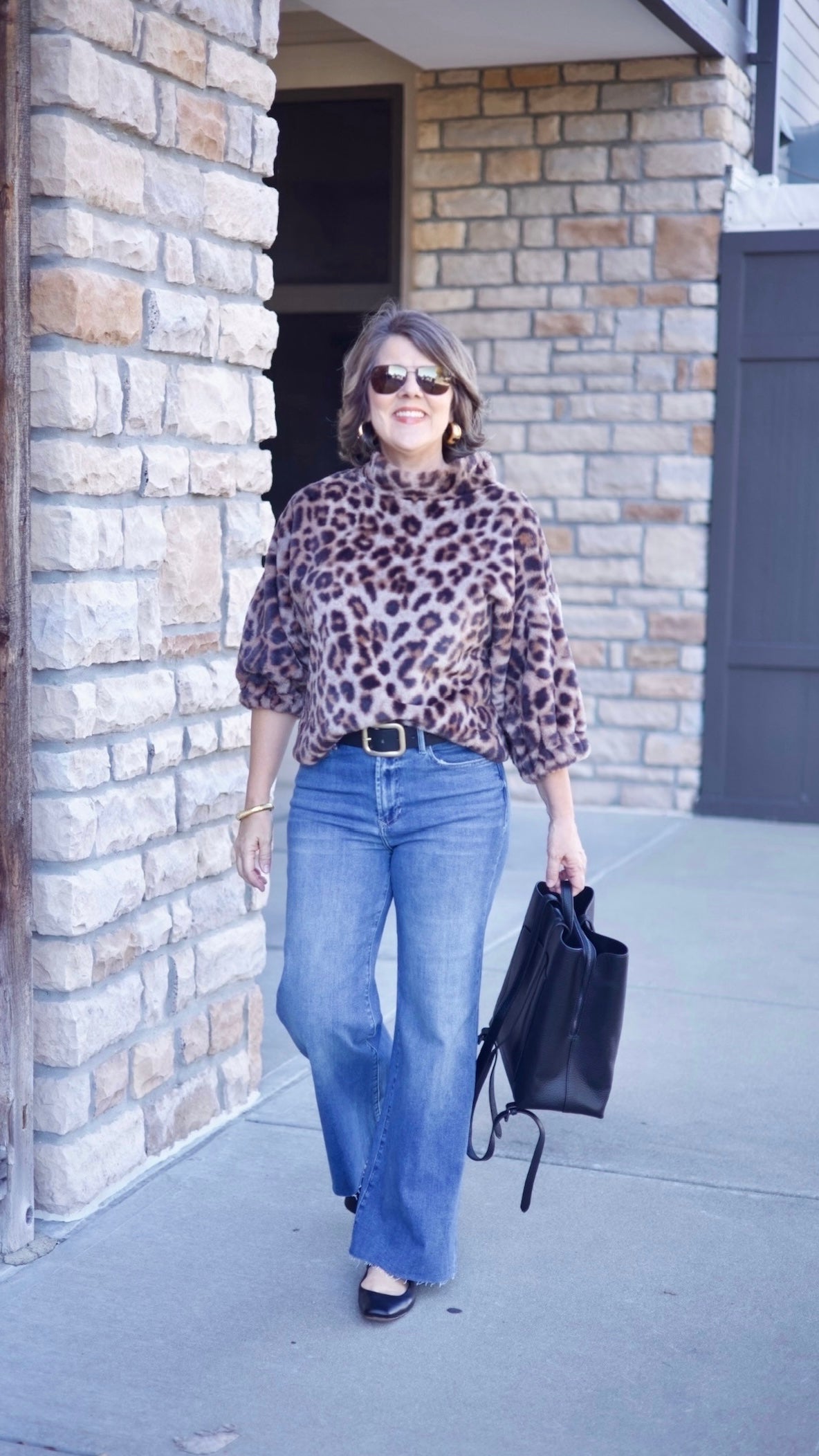 Ivy Jane Leopard Fur Popover