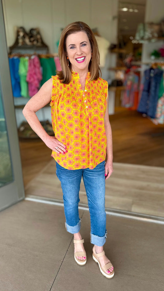 Ivy Jane Poppy Flowers Sleeveless Blouse