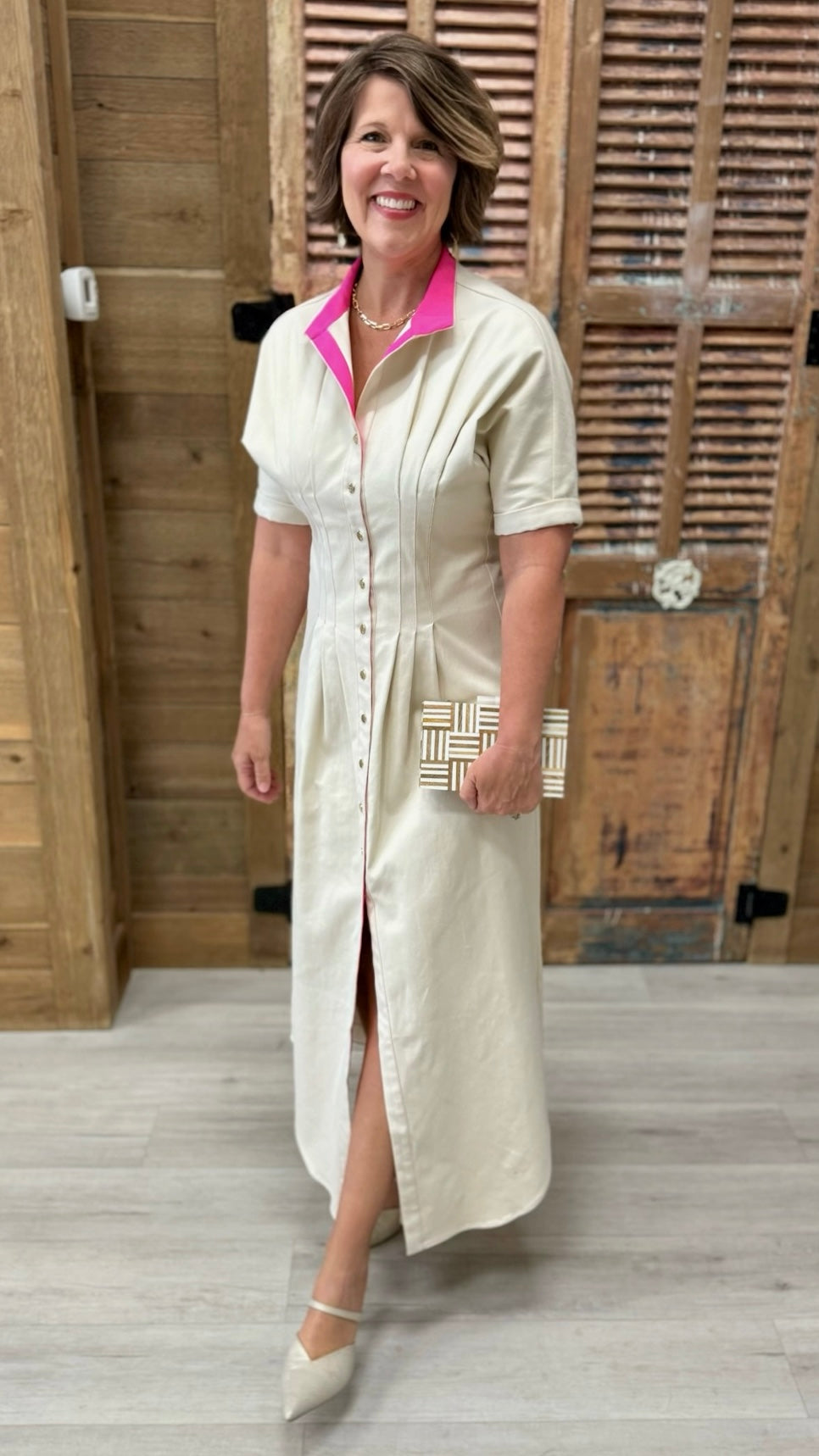 Emily McCarthy Georgia Dress - Sandshell