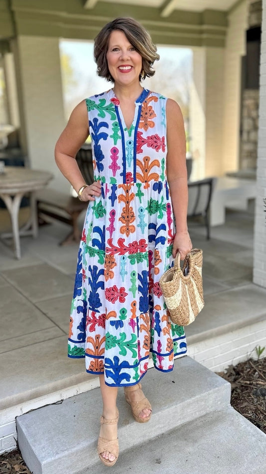 Olivia Midi Dress - White