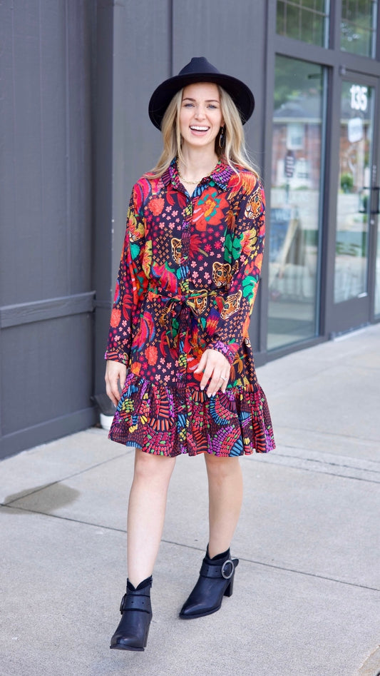 Uncle Frank Tiger Confetti Dress