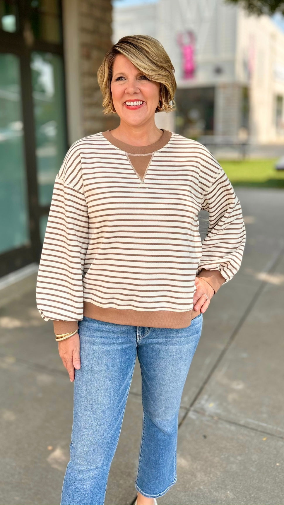 Striped Ecru Sweater