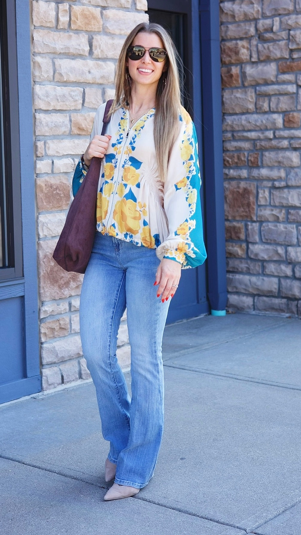 Harper Zip Floral Jacket - Multi