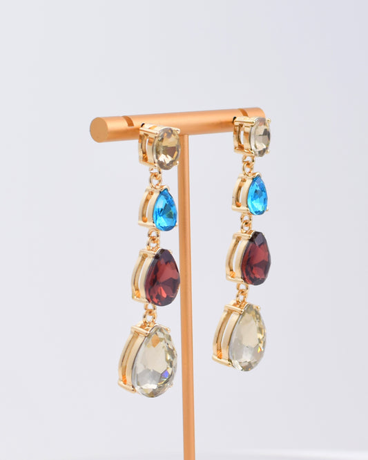 Multi Color Teardrop Earrings