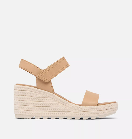 CAMERON WEDGE SANDAL - HONEST BEIGE/CHALK