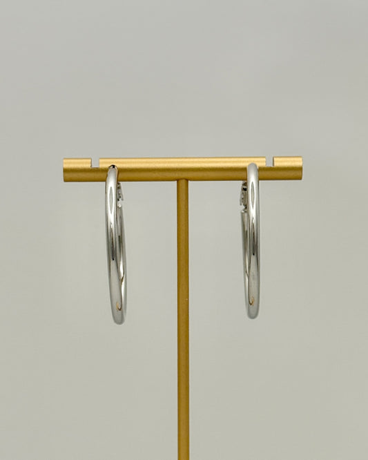 Silver Hoop Earrings - Small