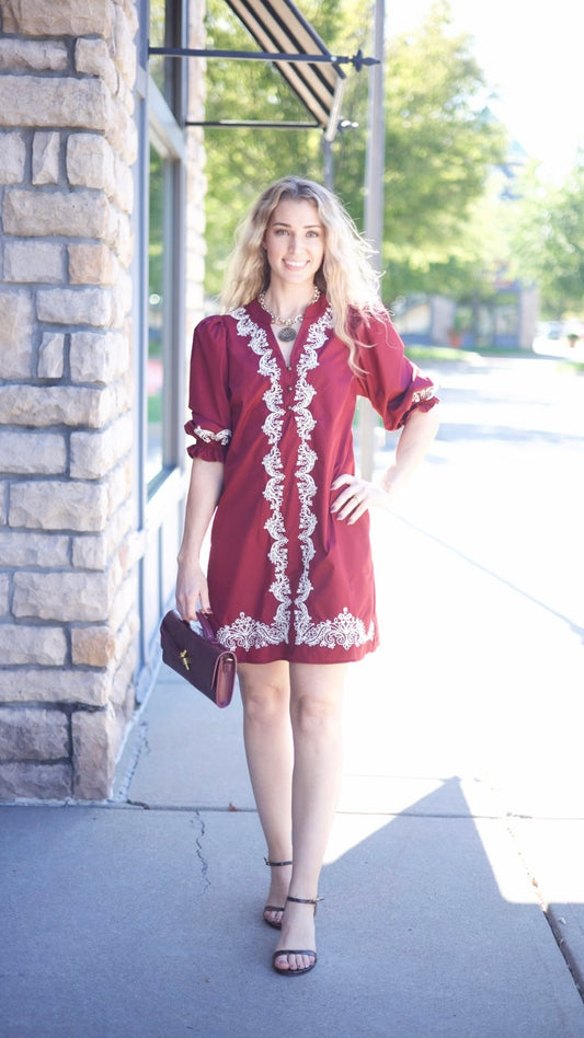 Lyla Dress - Garnet