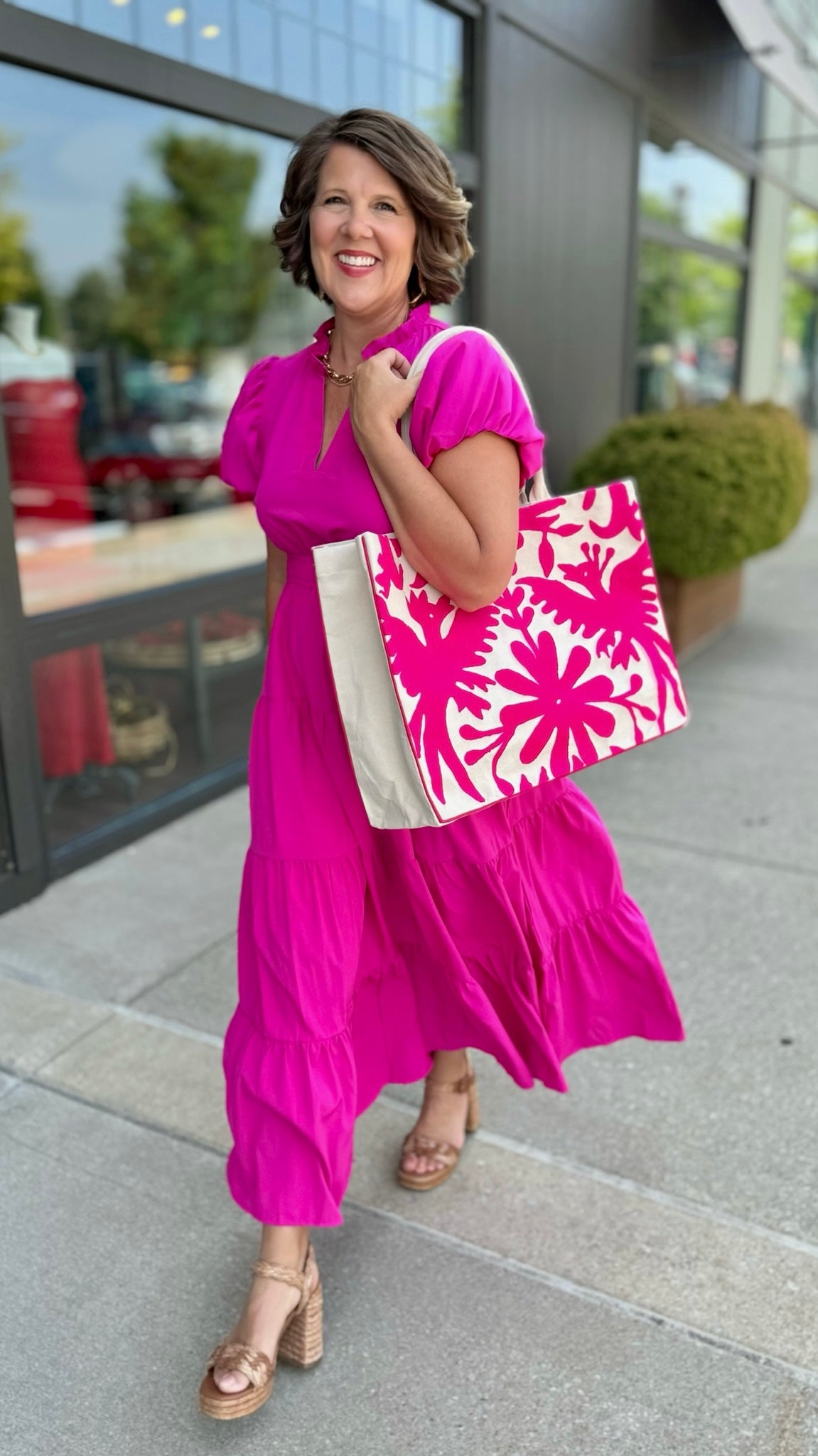 Classic Covington Dress - Magenta