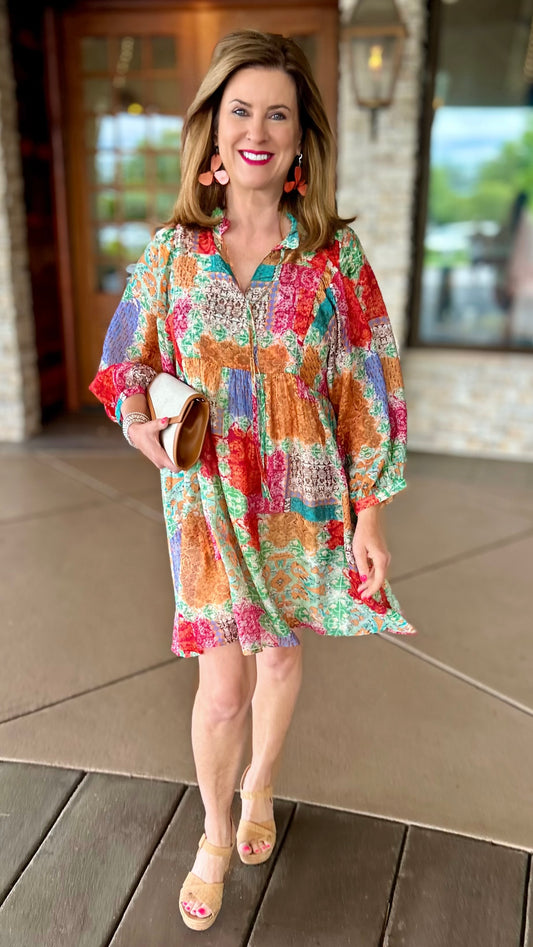 Valerie Vintage Patchwork Dress