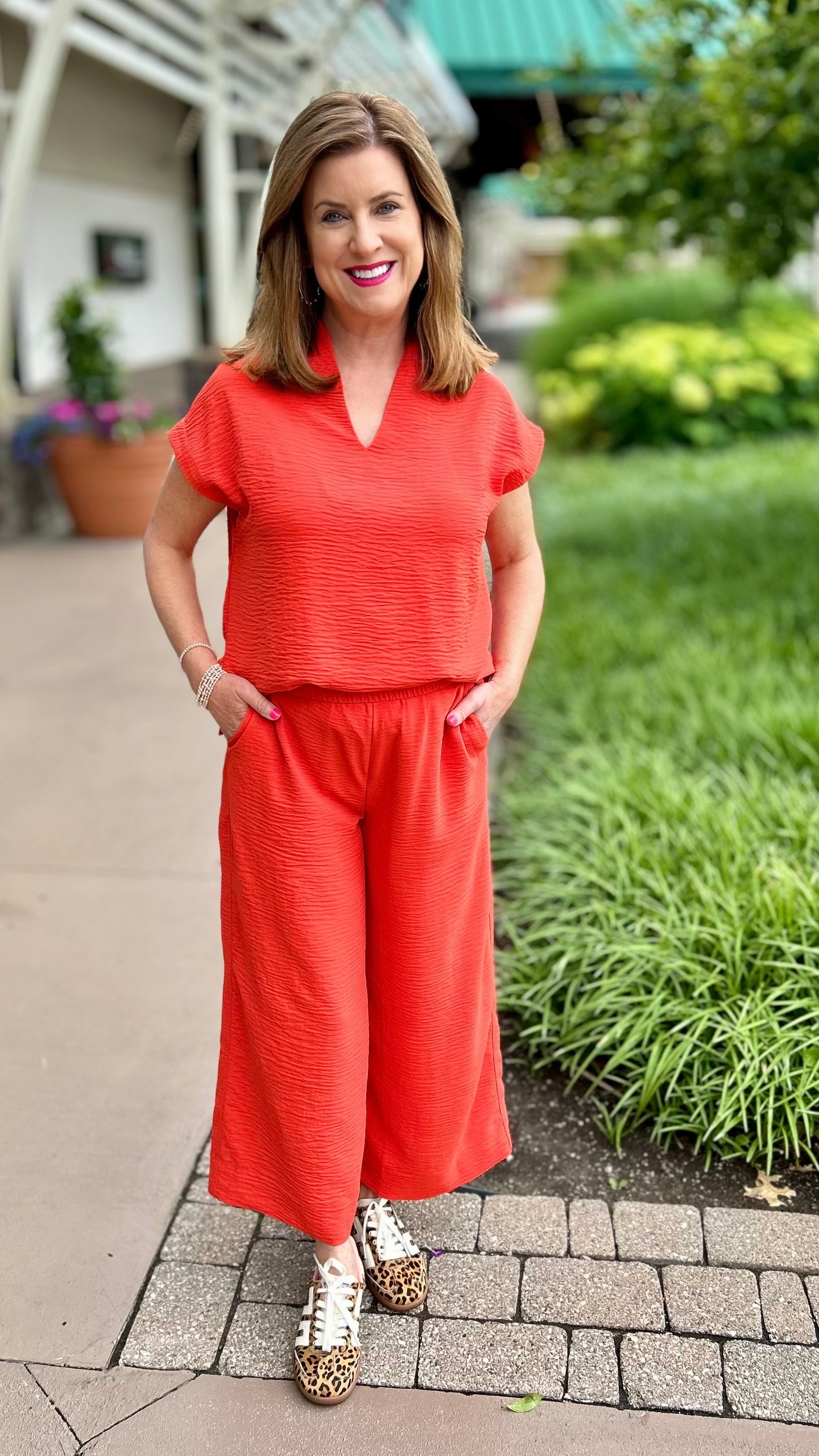 Ivy Jane Pull On Pant - Tomato