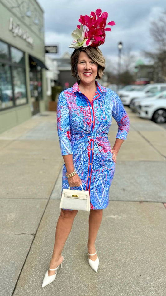 Gretchen Scott Twist & Shout Dress - Blues