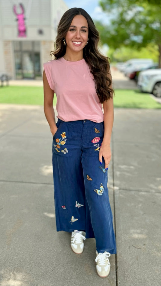 Ciara Cap Sleeve Top - Bubblegum