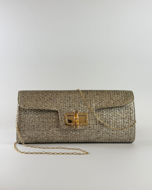Bamboo Clutch - Gold
