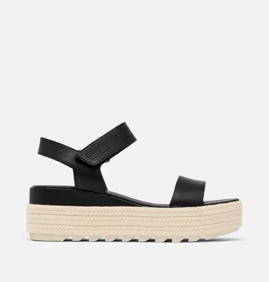 CAMERON FLATFORM SANDAL - BLACK/CHALK