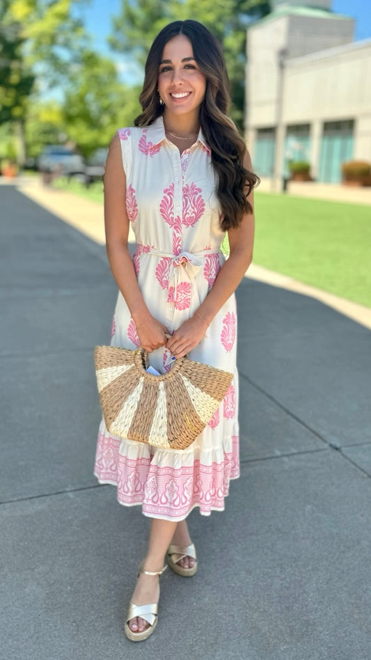 Taelynn Floral Dress - Ivory