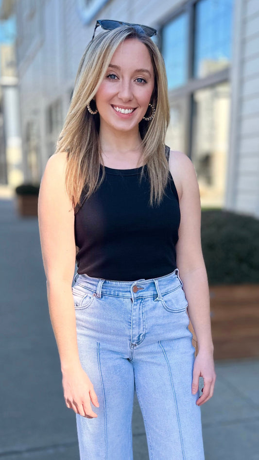 Dear John Tamia Halter Neck Tank - Black