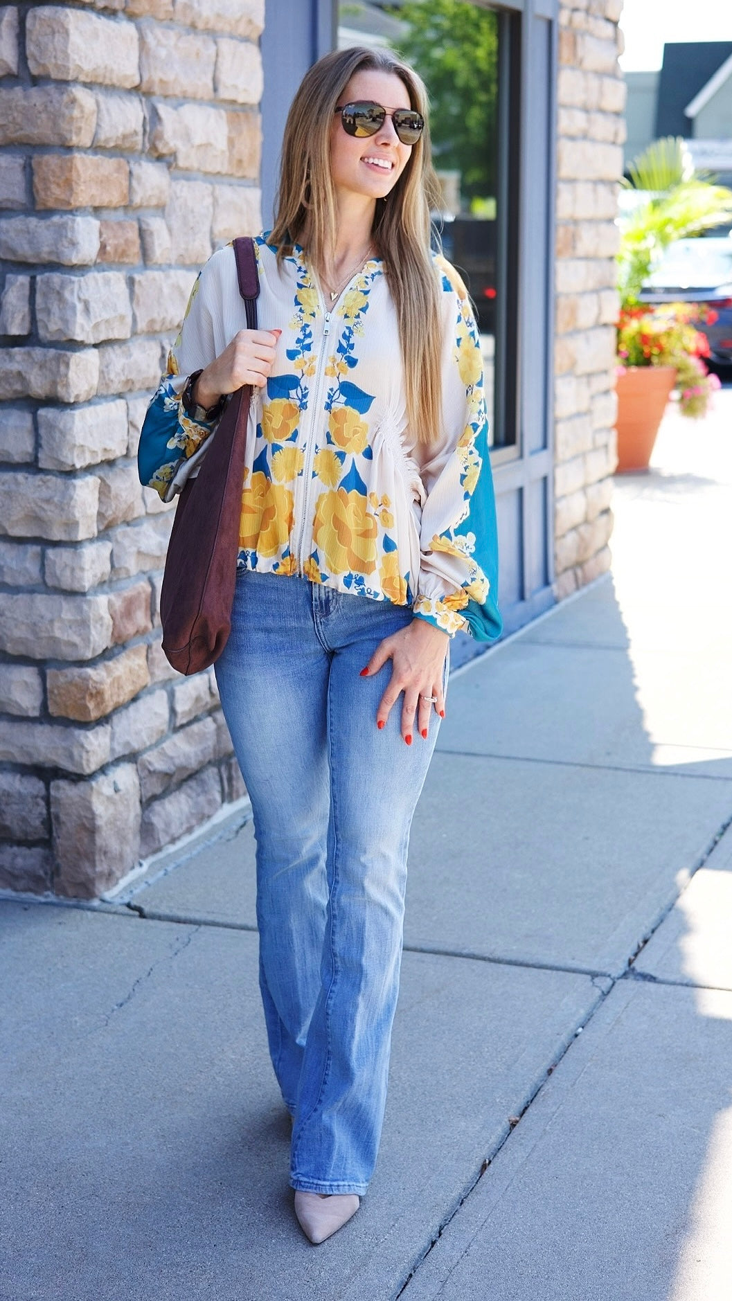 Harper Zip Floral Jacket - Multi