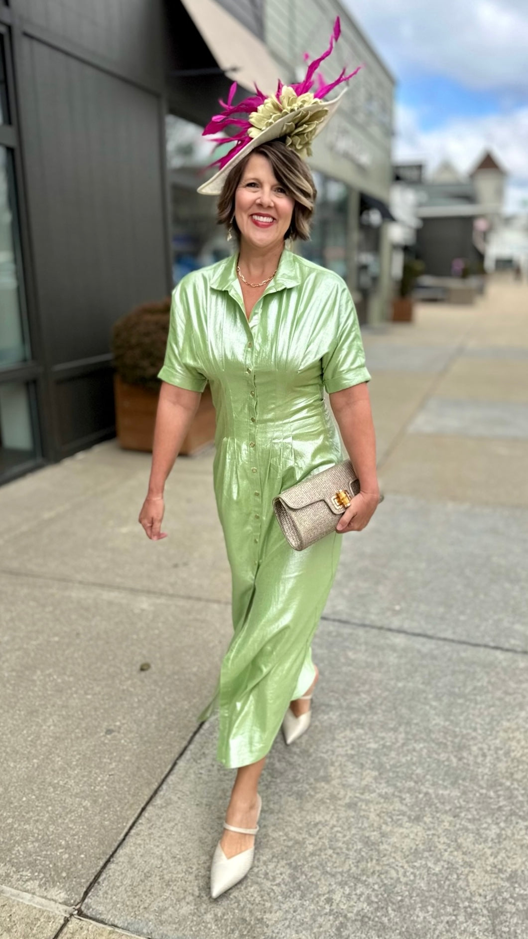 Emily McCarthy Georgia Dress - Opal Green