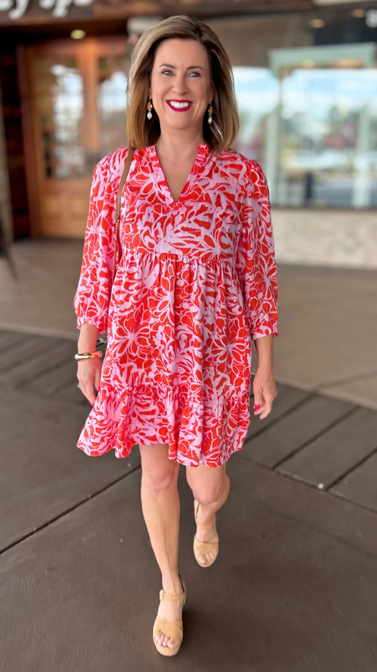 Tyler Boe Karli Pink Linen Dress