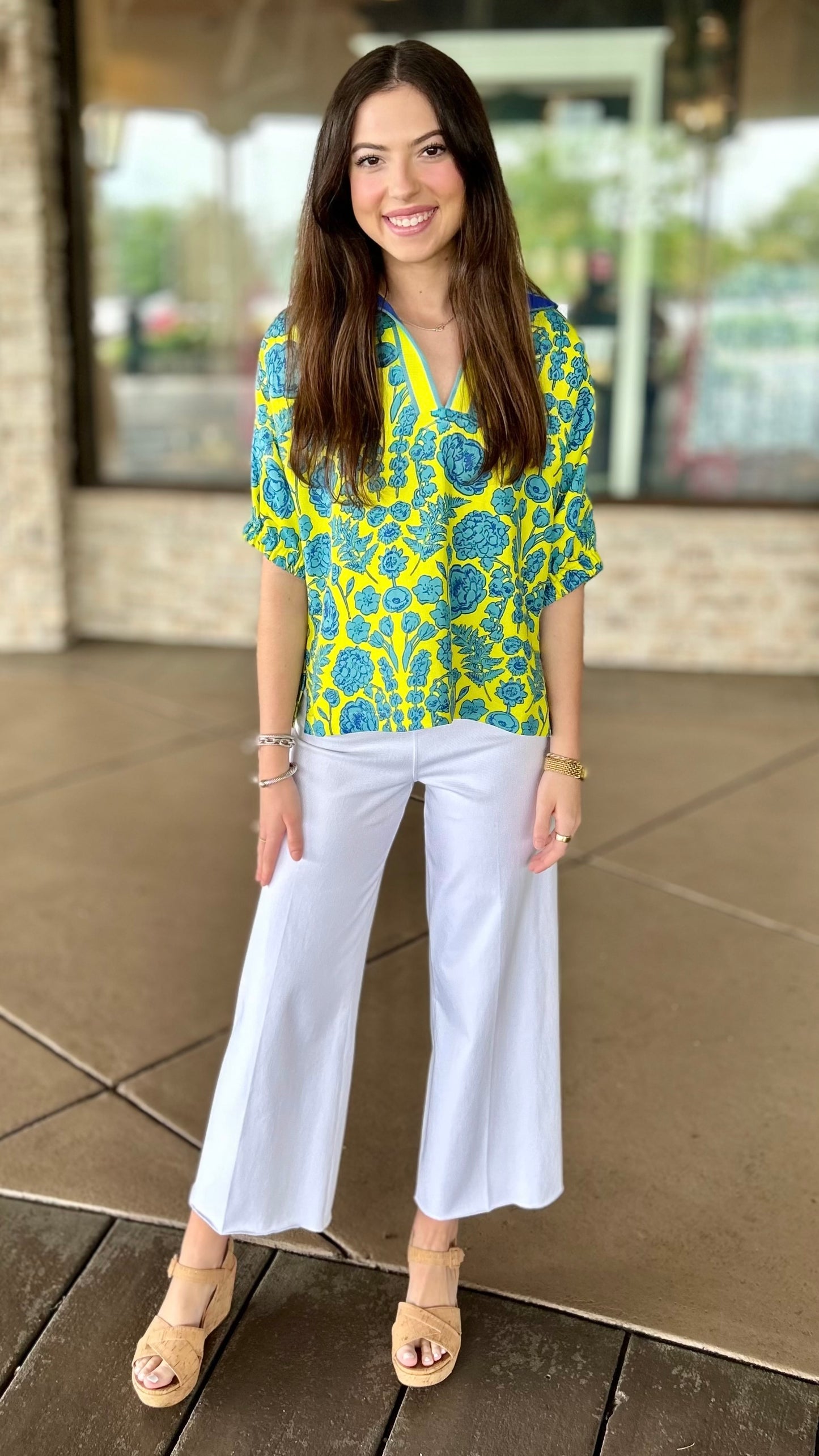 Lysse Erin Wide Leg Denim Pant - White