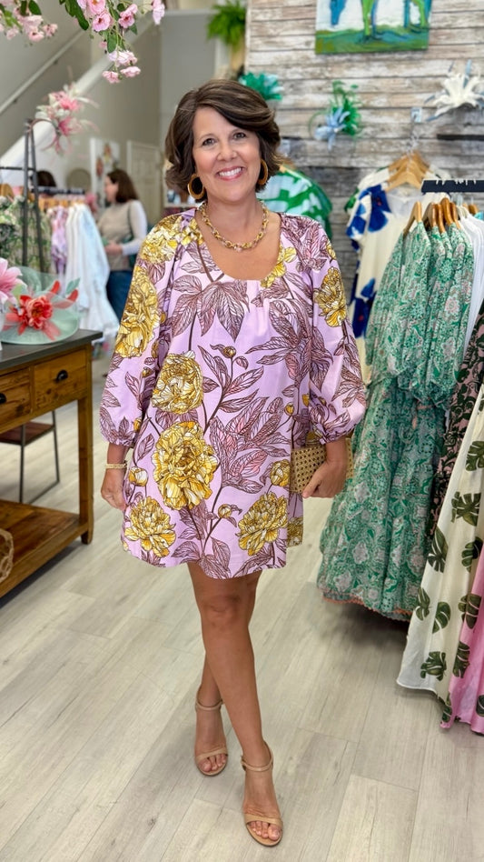 Uncle Frank Big Roses Dress - Pink