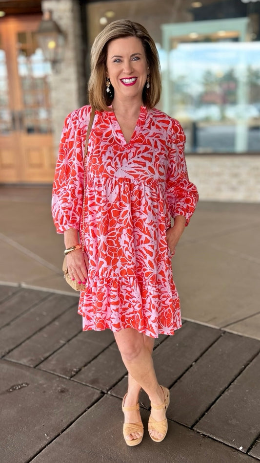 Tyler Boe Karli Pink Linen Dress