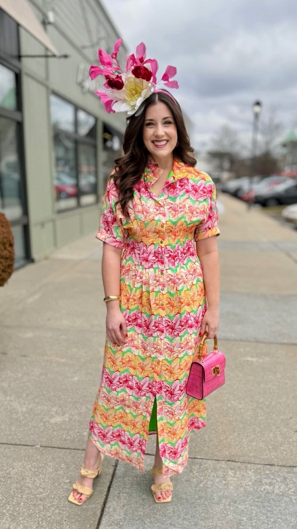 Emily McCarthy Georgia Dress - Azalea