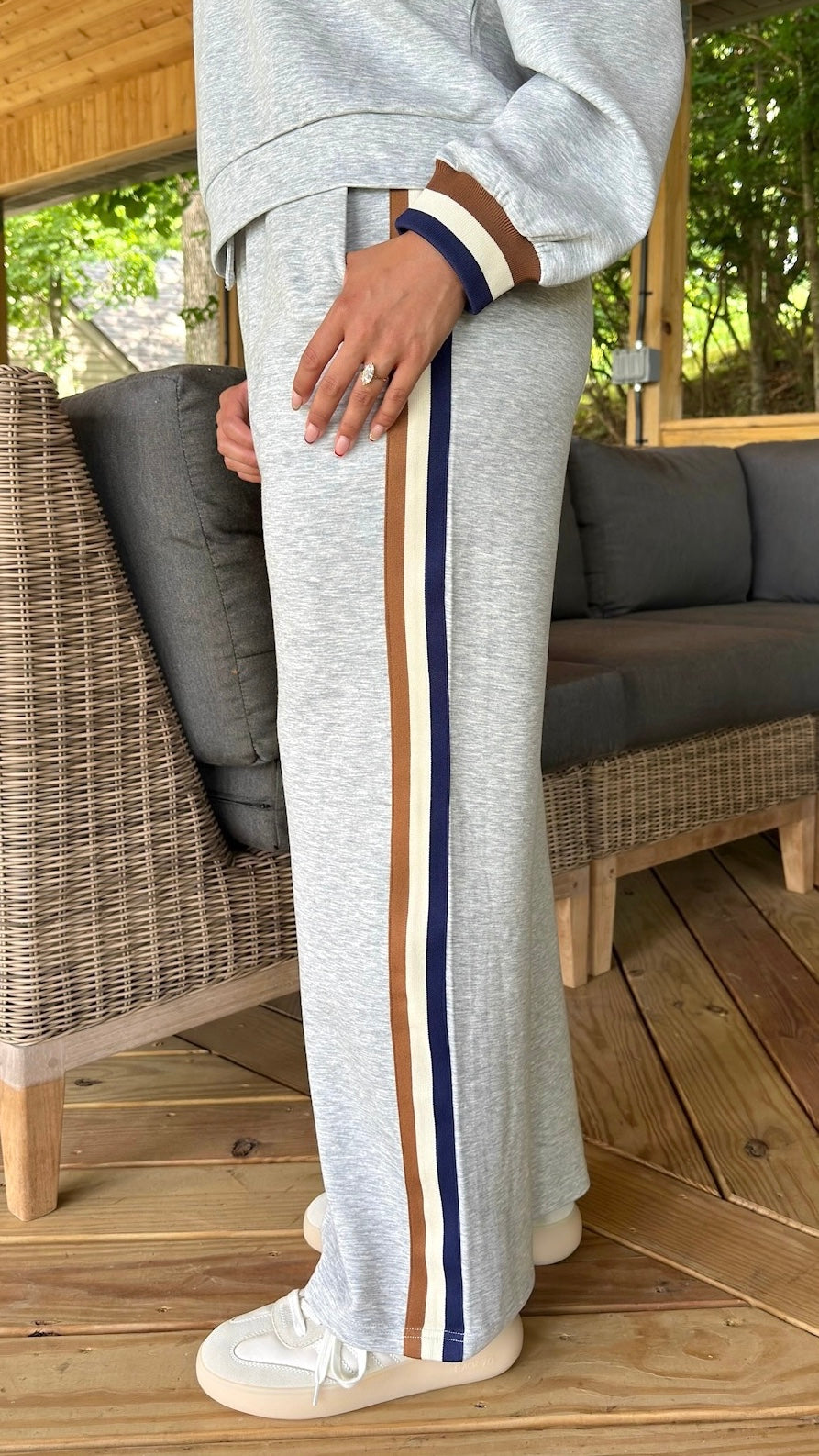 Aaliyah Leisure Pant - Heather Grey