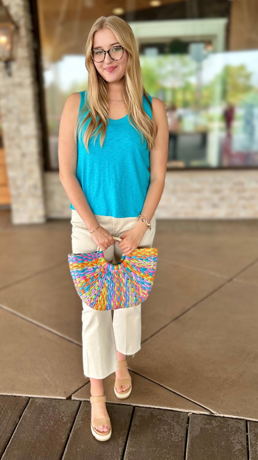 Habitat Cotton Slub VNeck Tank - Maui