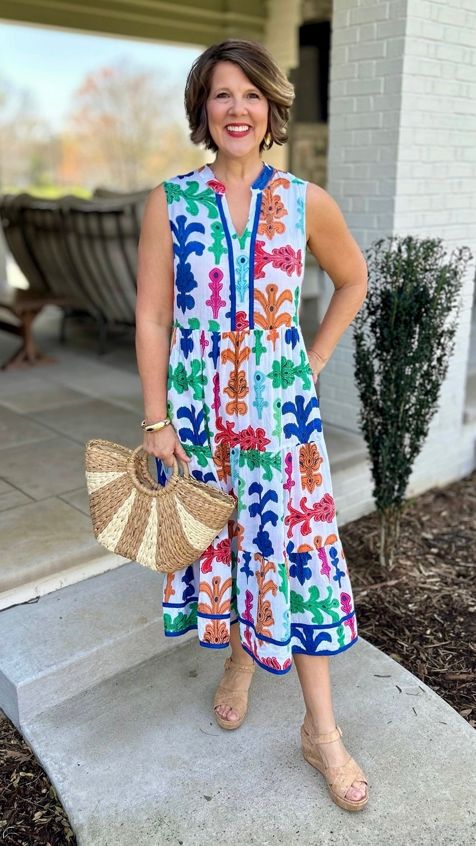 Olivia Midi Dress - White