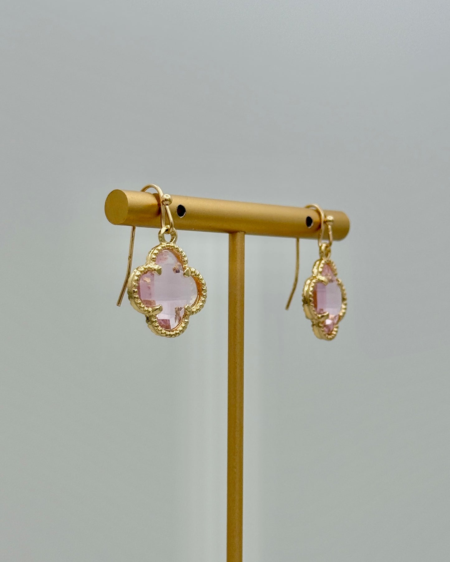Clover Earrings - Pink