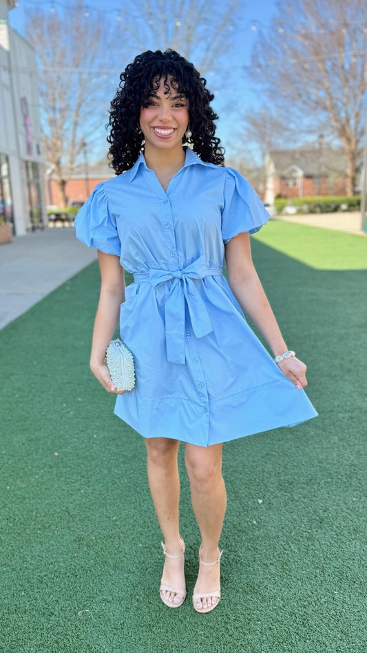Sofia Nelda Dress - Baby Blue