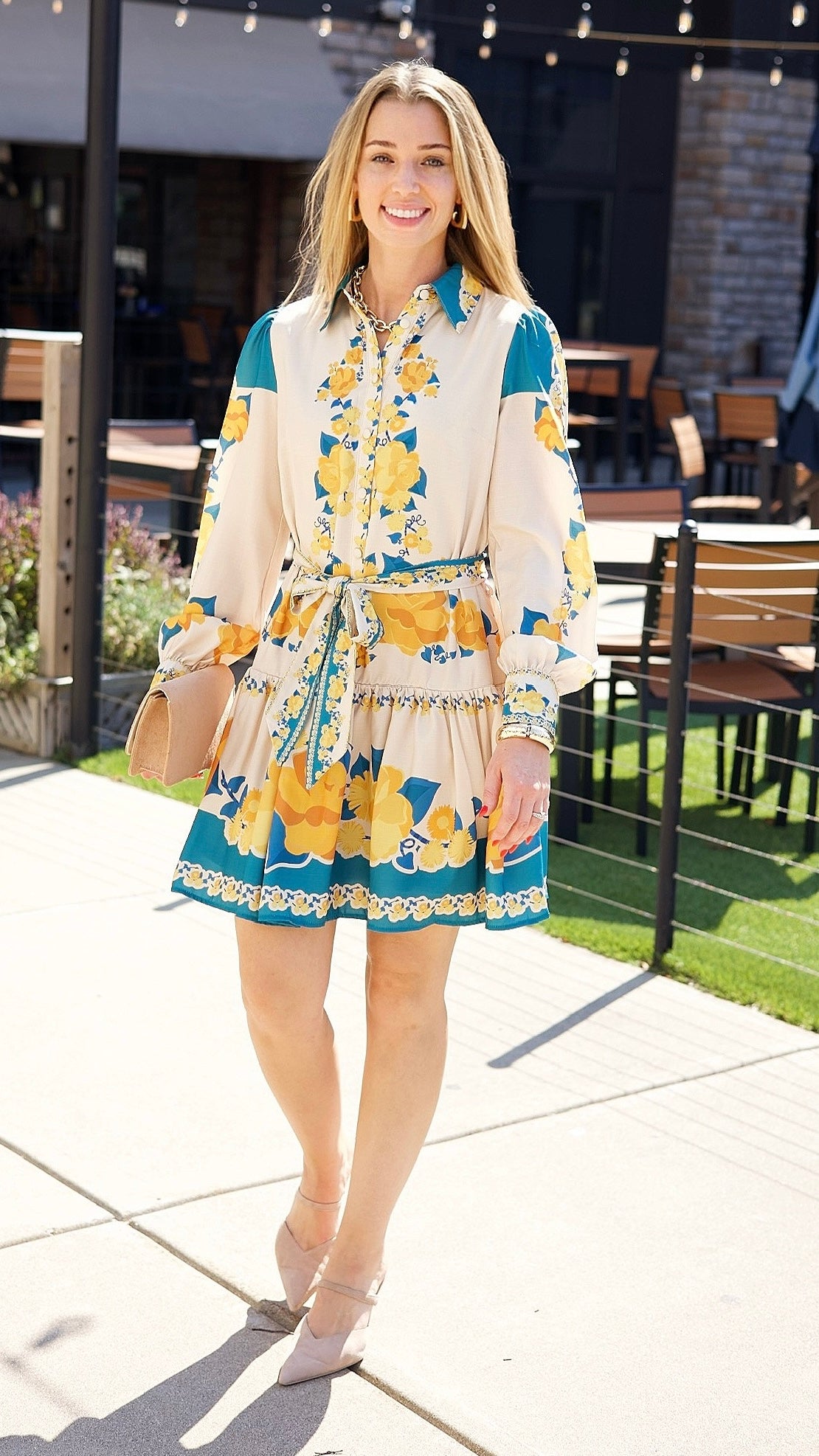 Harper Floral Belted Dress