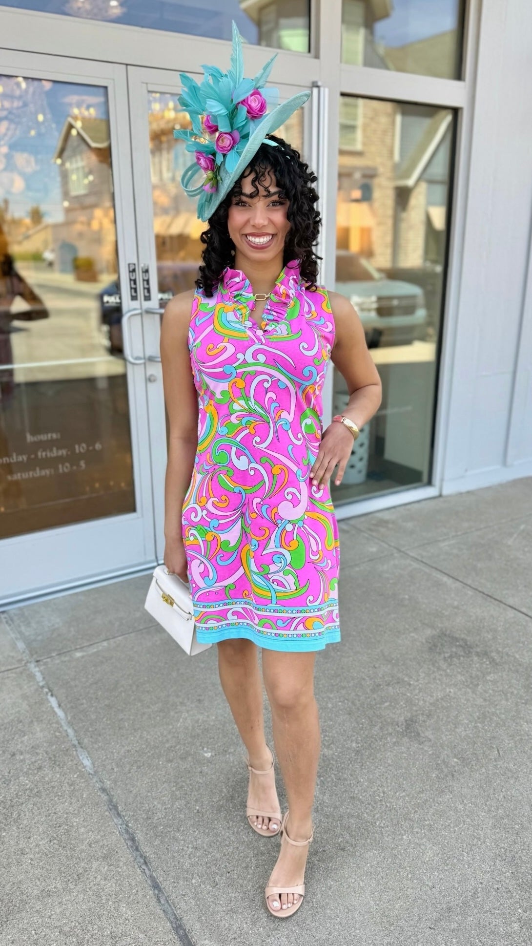 Tabi Pink Multi Swirl Dress