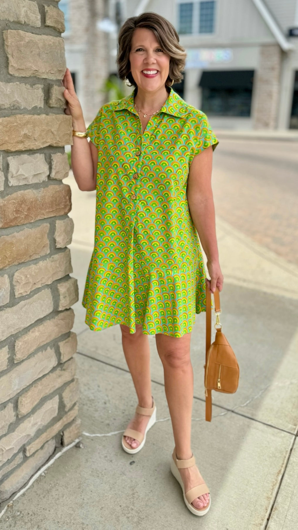 Over the Rainbow Dress - Lime