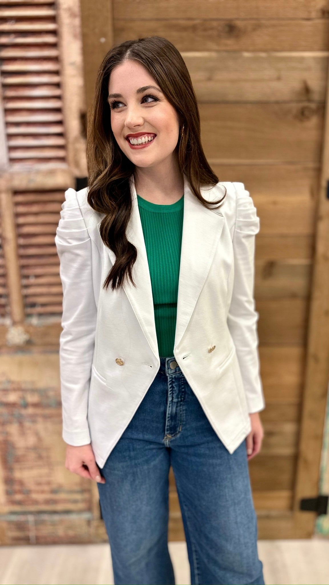 Emily McCarthy Bradshaw Blazer - White
