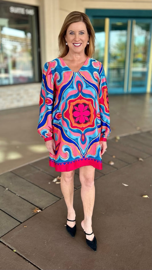 Pink Mix Groovy Dress