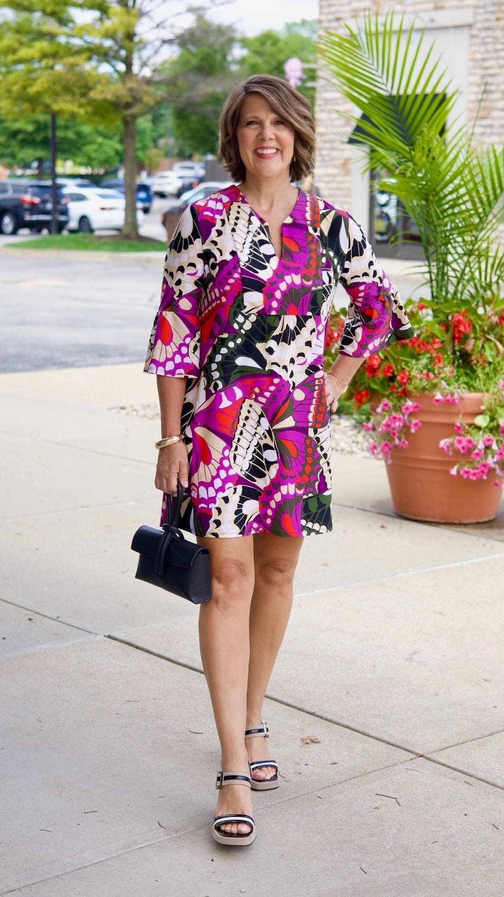 Jude Connally Kerry Butterfly Mosaic Dress