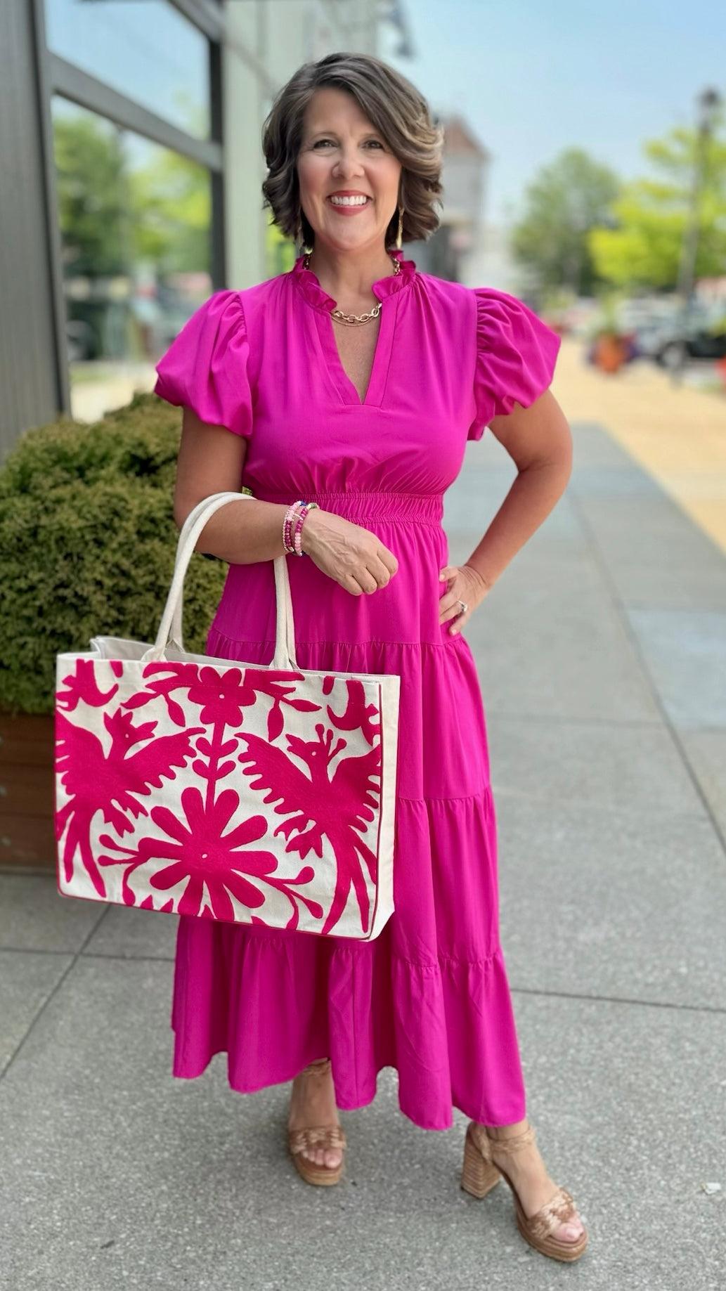 Classic Covington Dress - Magenta