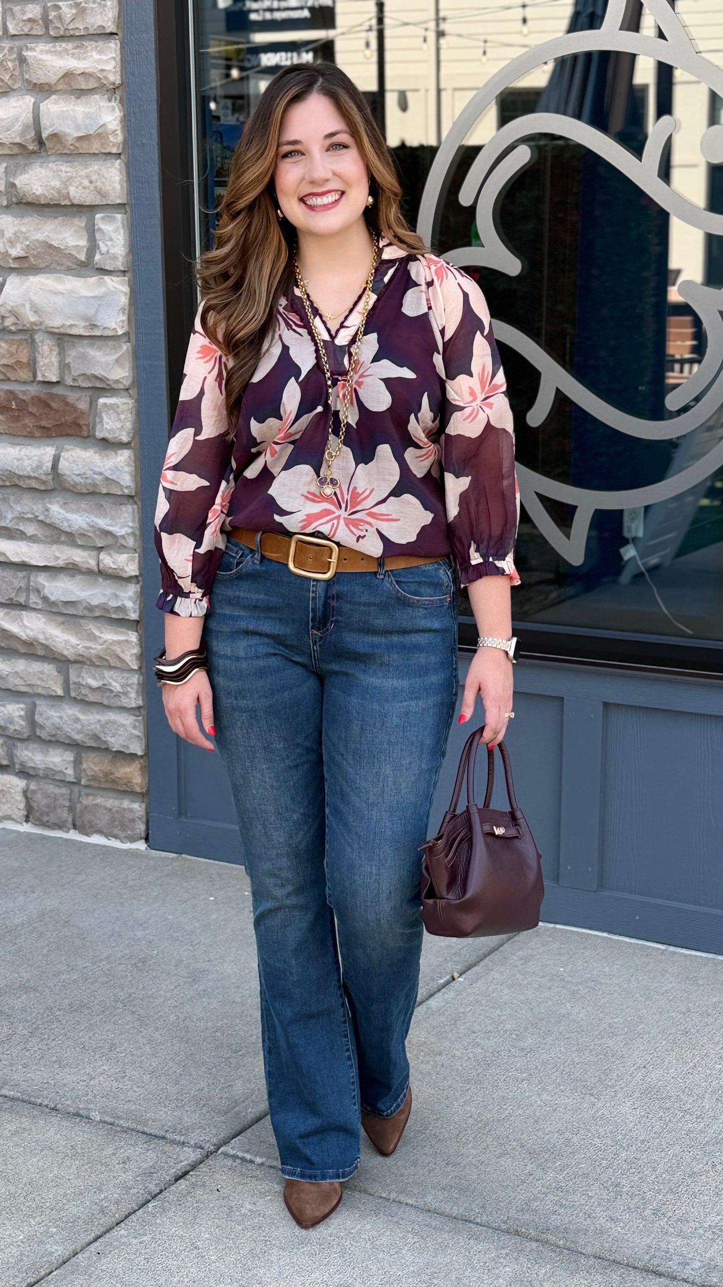 Lily Floral Print Top
